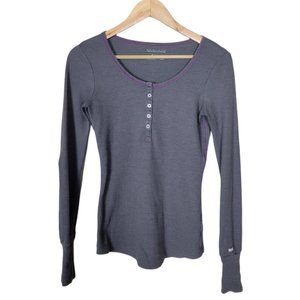 Columbia Sportwear Womens Thermal Henley Shirt Gray XSmall